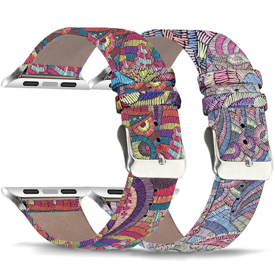 Farebný etnický štýl hodinky pre Apple Watch Ultra 9 8 7 6 5 4 3 2 2 SE Žena náramok IWATTH 49 mm 44 mm 45 mm 42 mm 40 mm 38 mm