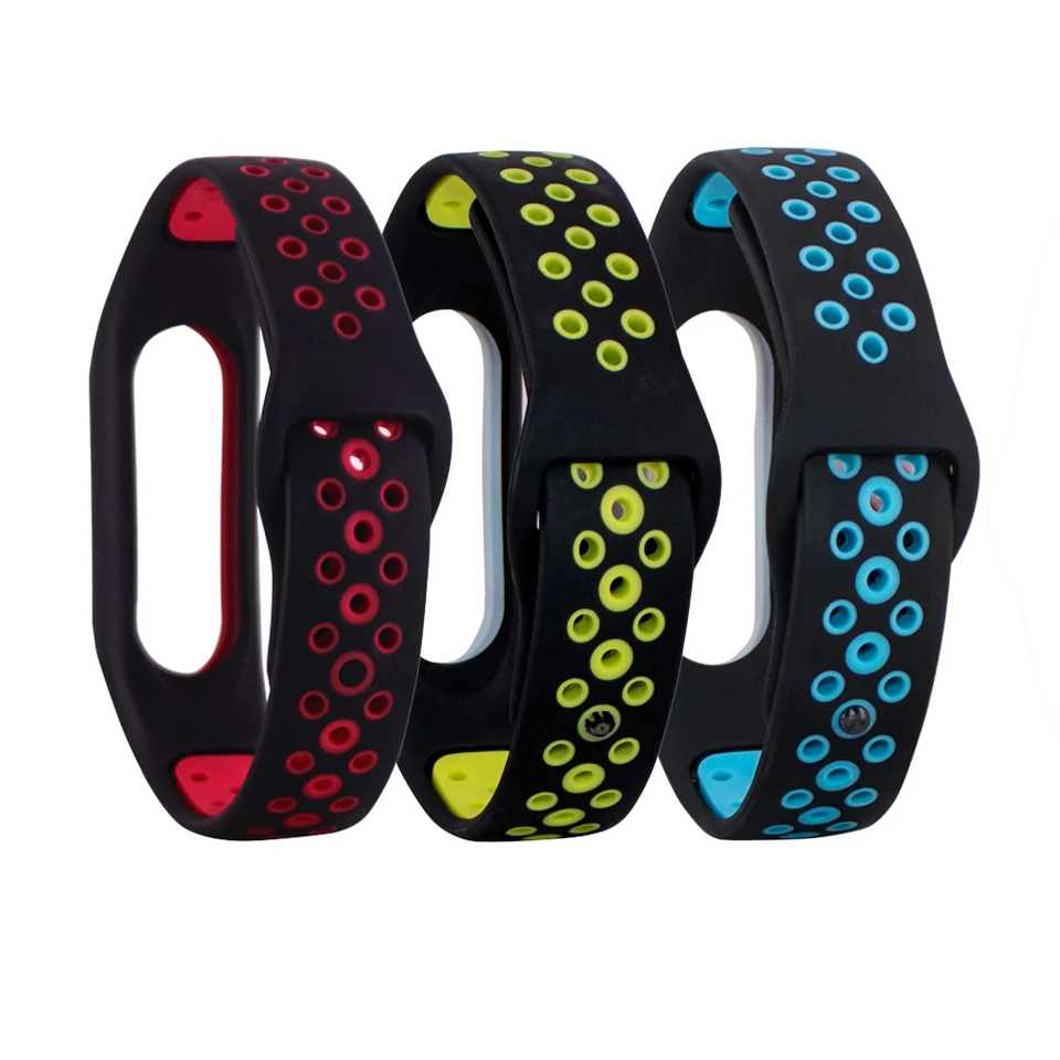 Farebný náramok pre Xiaomi Mi Band 2 Silikónový remienok Mi Band 2 náramok náramkov pásma pásma zápästia pre Xiaomi Mi Band 2