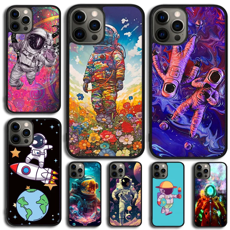 farebný priestor astronaut telefónny kryt pre iPhone 15 16 14 plus 11 12 Mini 13 Pro Max Apple x xr xs max