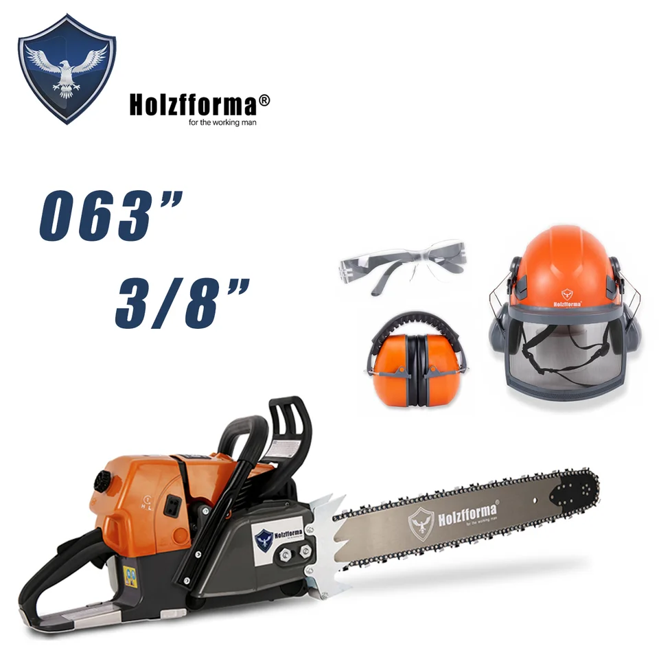 Farmertec 92cc G660 G660 benzínové reťazové pílky WT Clear Goggles Hard Hat Ochrancovia sluchu