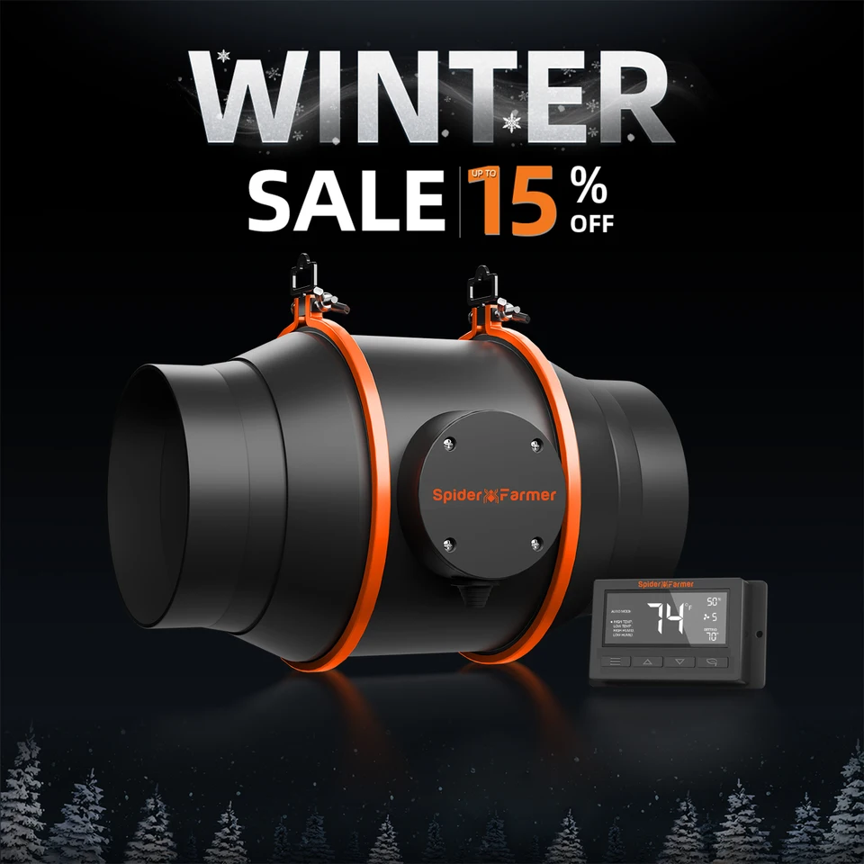 Farmár Spider Farmer 4inch/6inch inteligentný inline ventiláciu ventilácie ventilátora s regulátorom vlhkosti teploty pre pestovateľov