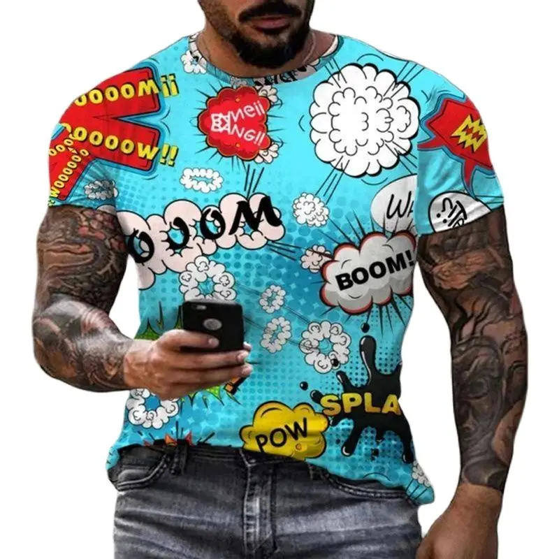 Fashion Street Art Graffiti Culture 3d Harajuku tlačia Men a ženy osobnosť Hip Hop Fun krátke rukávy okrúhle krk Tričko Tričko