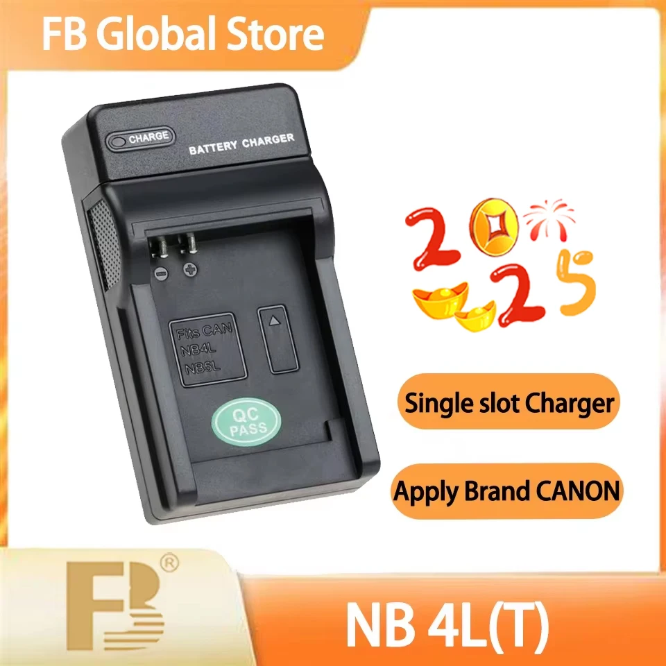 FB NB-4L (T) Jeden slot Micro USB Vstupný port Lightweight Prenosná prenosná nabíjačka z kamery kompatibilná s kánonom
