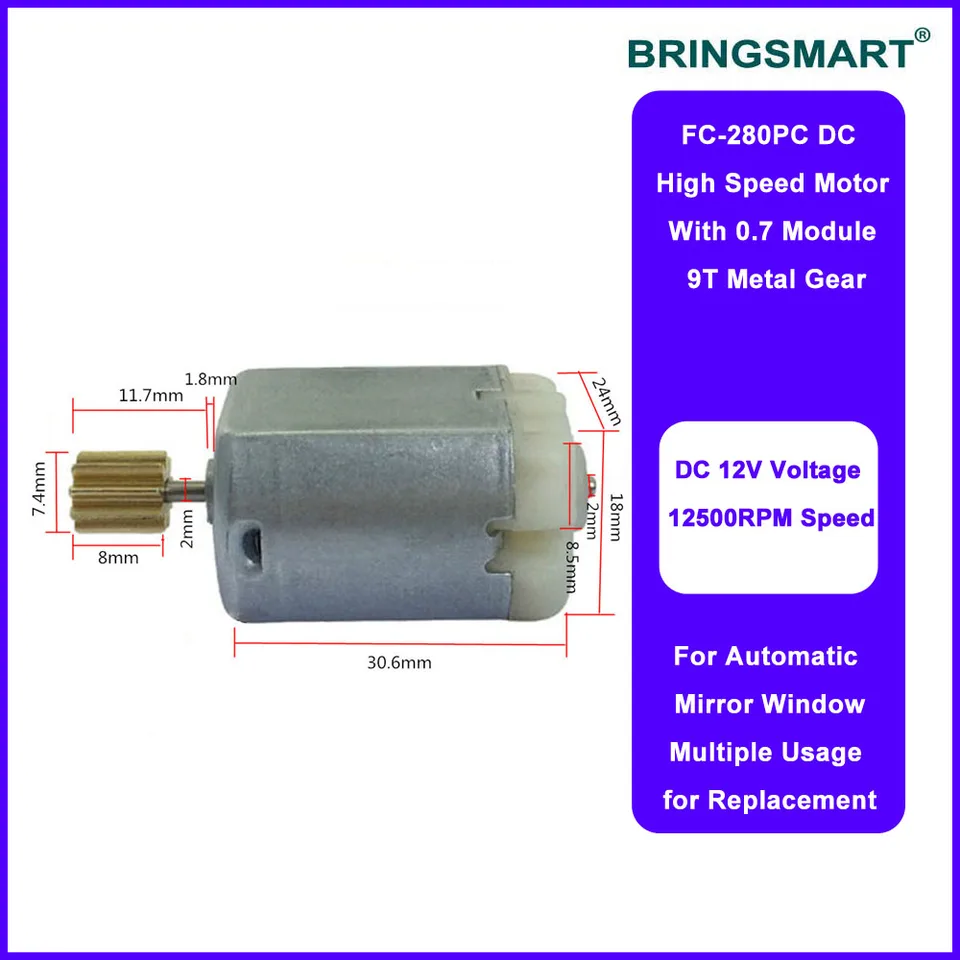 FC-280PC 22125 kefka elektrický motor motor Motor MOTOR MOTOR s prevodom 0,7 9T
