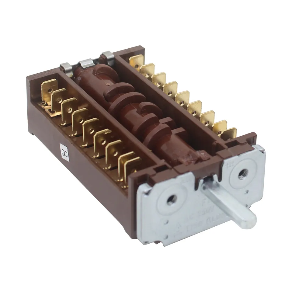 FD102B Poloha prepínač pre rúru Parník elektrický prepínač rotačného prepínača 1pcs 16a 250V 8+0