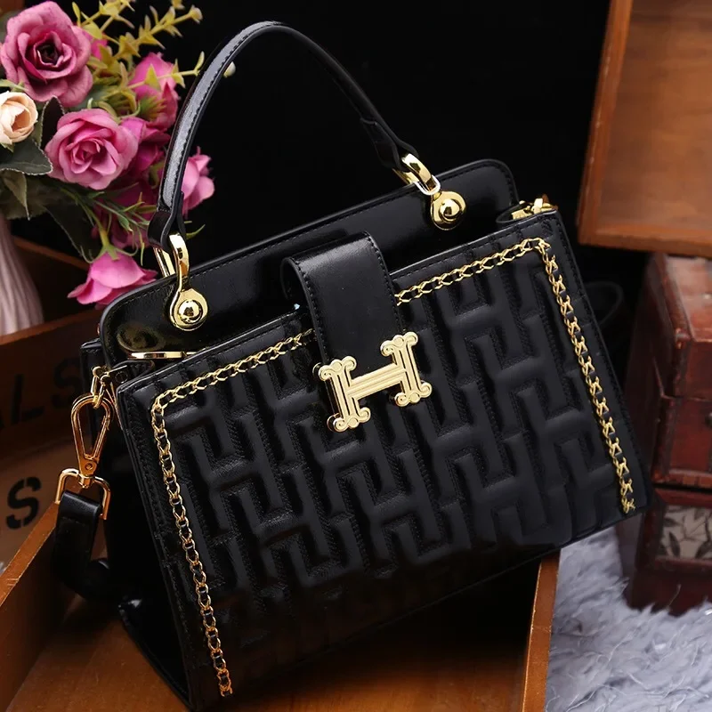 FeelArgyll High-end Originálna kožená kabelka Dámska módna skáka s jedným ramenom Crossbody Bag New Arival Jeseň/zima