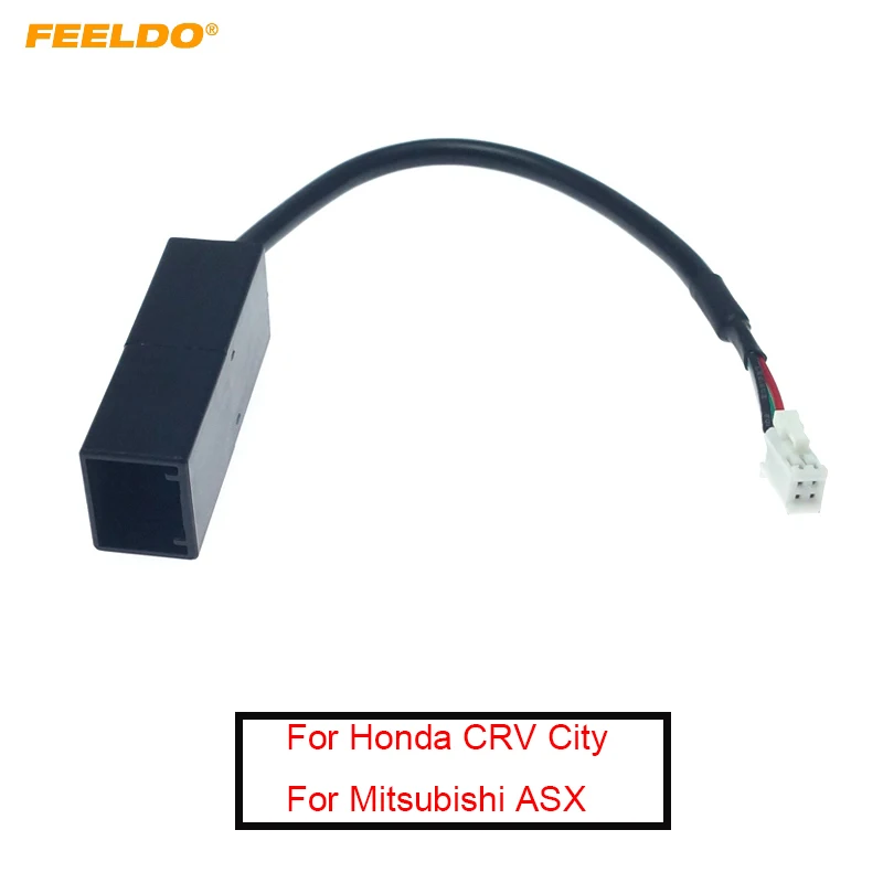 Feeldo 1pc Cardio Audio Audio 4pin Connector k USB Vstupný drôtový adaptér pre City Honda Crv Mitsubishi ASX USB kábel #AM6366