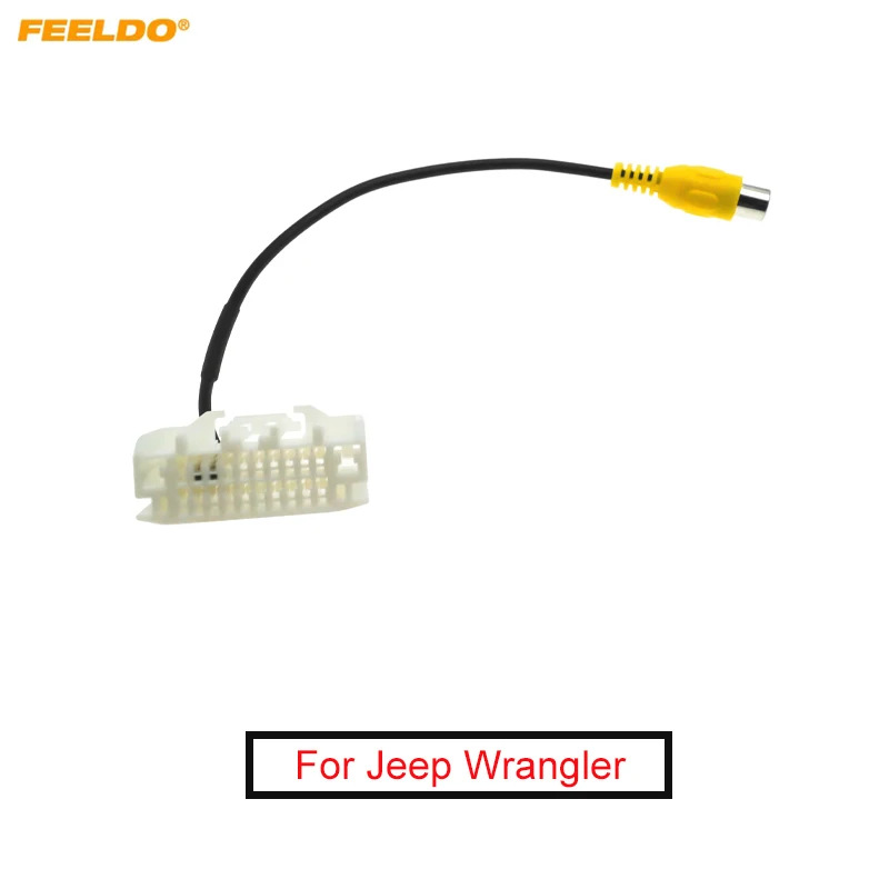 Feeldo Audio Radio Parkovacie parkovacie parkovacie zadné fotoaparát Video Plug Prevodník kábel pre adaptér reverzného drôtu Jeep Wrangler