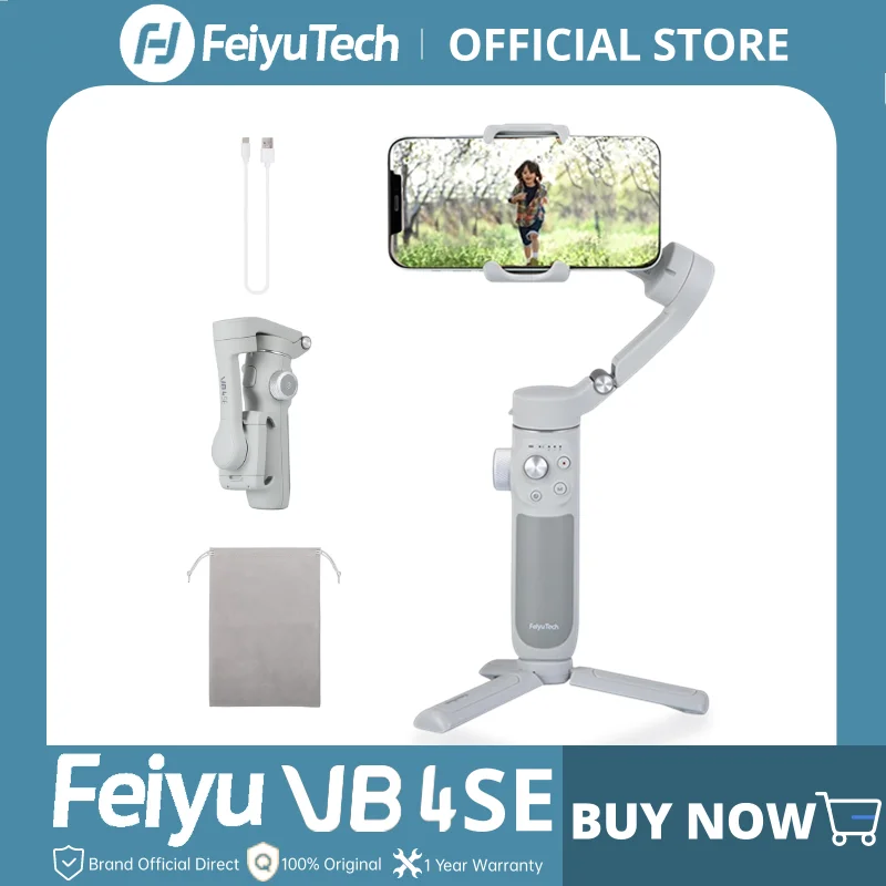 FeiyuTech VB4 SE 3-osový smartfón Gimbal stabilizátor s videom nahrávaním gombíka zaostrenia na sledovanie tváre pre iPhone a Andro