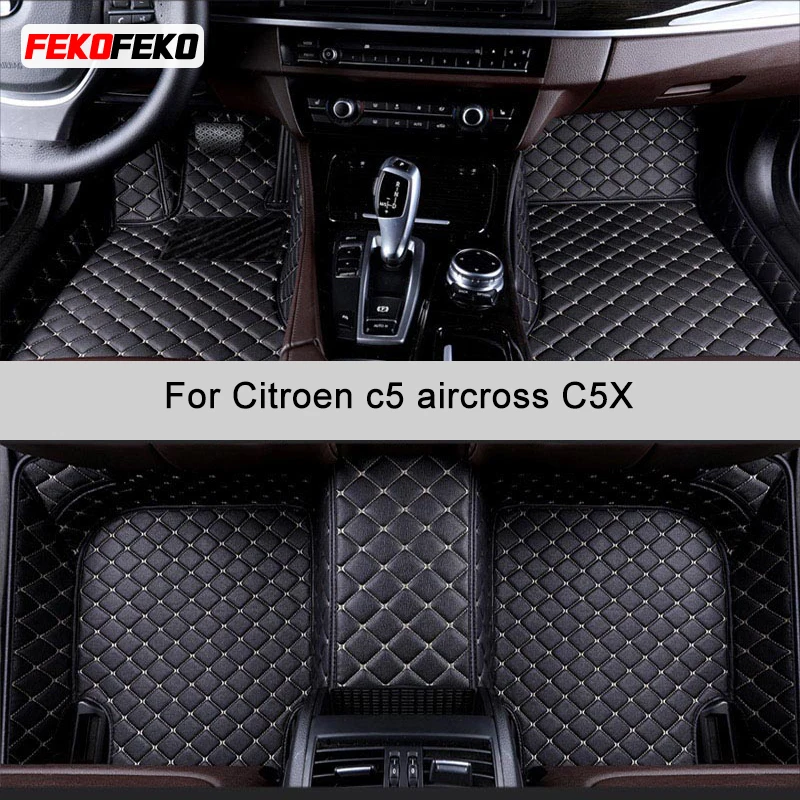 Fekofeko vlastné podlahové rohože pre auto pre Citroen C5 Aircross C5X Automatické koberce nohy Coche Accessorie