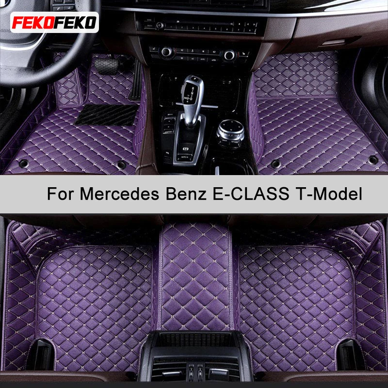 Fekofeko vlastné podlahové rohože pre auto pre Mercedes Benz E-trieda T-Model S211 S212 S213 Estate E320-E500 Coche Automatické koberce
