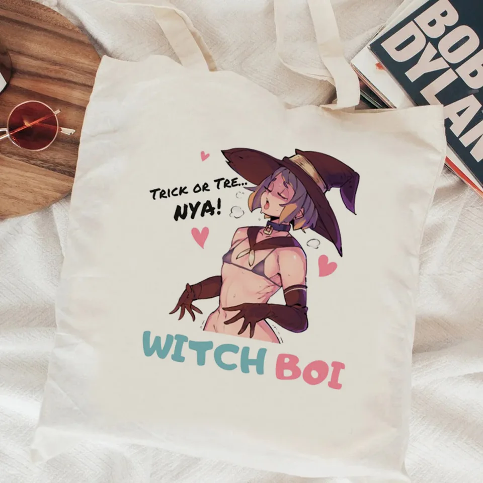 Femboy nákupné tašky nakupovanie opakovane použiteľné potraviny kabelka Bolse taška sacola tkanina vac tissu