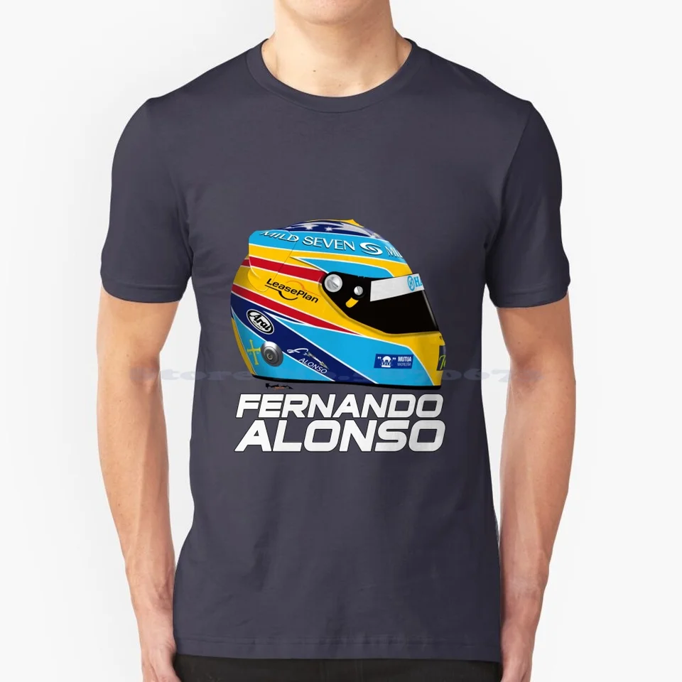 Fernando Alonso-2006 R26 Helma T košeľa 100% bavlnené tričko Fernando Alonso 2006 prilba R26