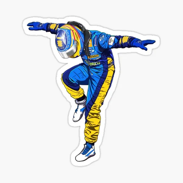 Fernando Alonso Crane Celebration 5ks nálepky pre okenné batožina anime pozadie Art Domáce fľaše s vodou roztomilý nárazník vtipný