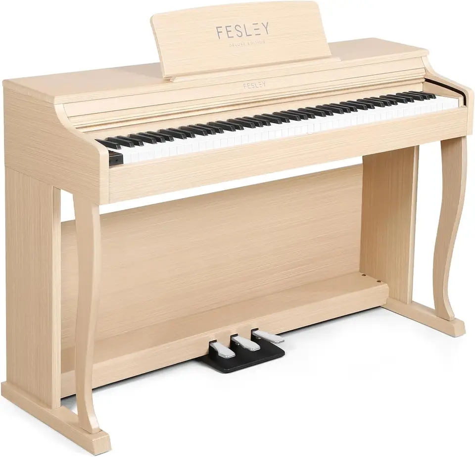 Fesley Digital Piano 88 Kľúčová vážená klávesnica: Domáce elektrické klavírne klavír s kladivom akcie pre profesionálne, vzpriamené klavír