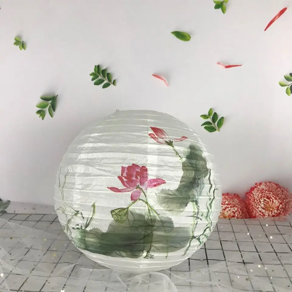 Festival hračky Darčeky Domáca dekorácia chrámová férová dekorácia Národný deň kvetinová lampa papier Lantern lampa lampa okrúhla lampa