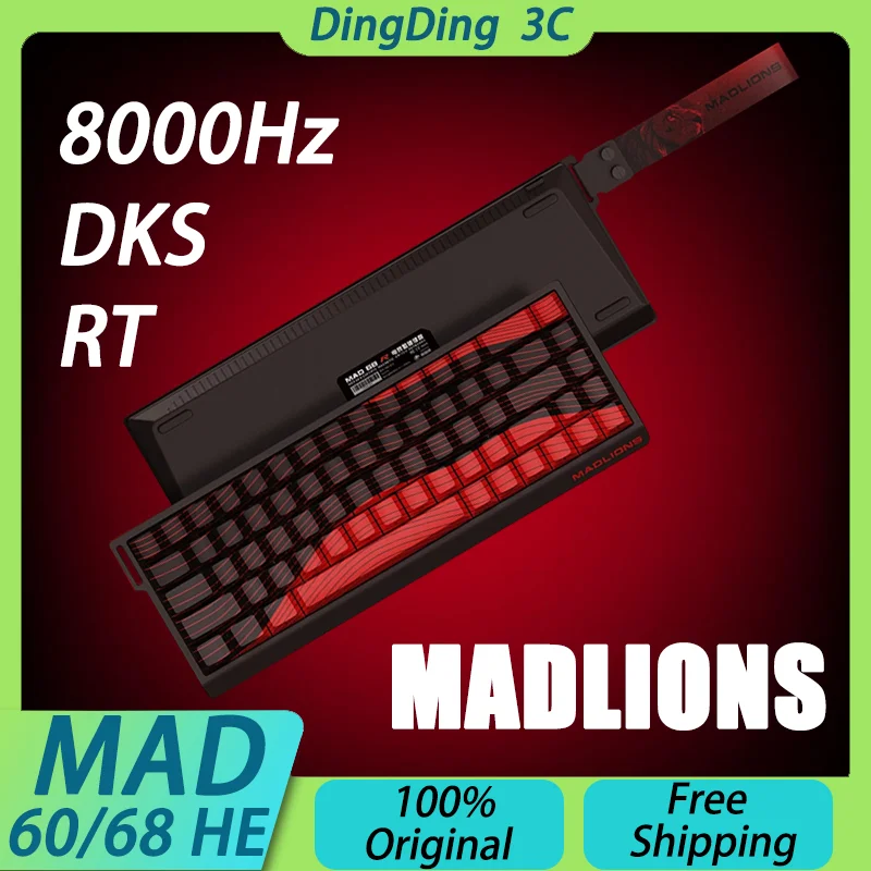 FGG Madlions Mad60 Mad68 He Magnetic Switch Mechanická klávesnica 61/68 Klávesy 8k RT Magneto FPS E-Sports Custom Valor Valor Gamer Gift
