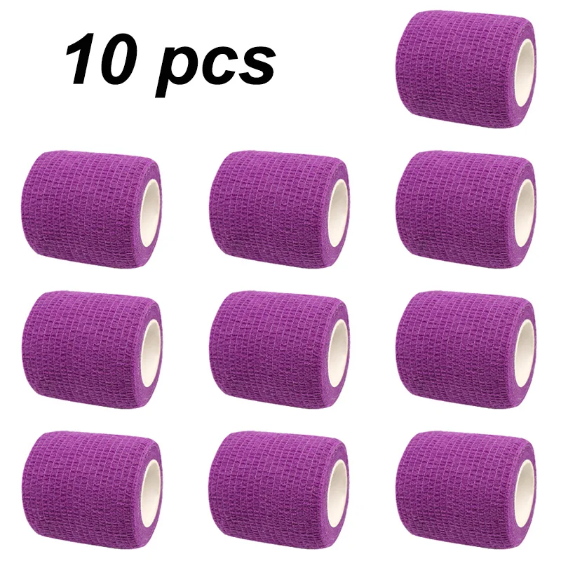 Fialová atletická obalová páska Self Adhesive Elastic Elastic Elassive Bandage 4,8 m Elastoplast Sports Protector Knee koleno prstové palmové rameno