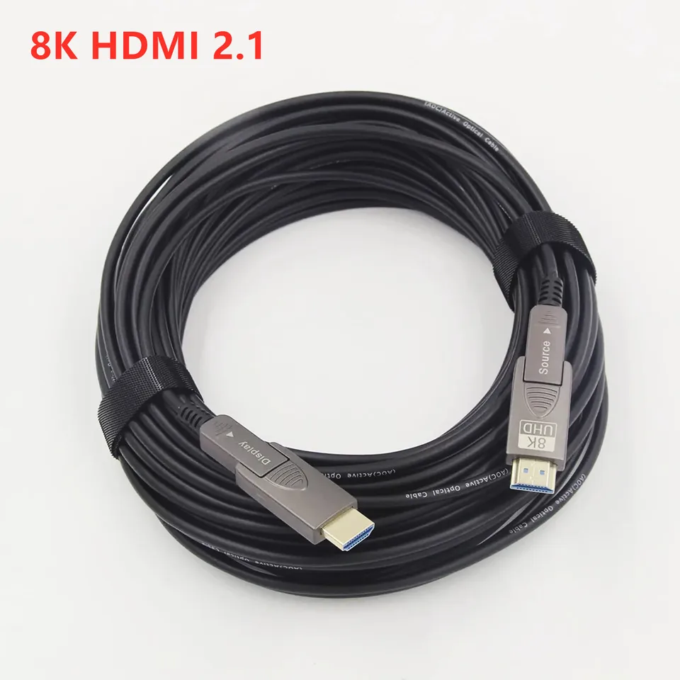 Fiber Optic 8K HDMI 2.1 Kábel Dual Micro Micro HDMI 8K HD kábel HDR EARC, 48 GBPS, 8K@60 Hz, 4K@120Hz 3M-50M pre RTX 3090/3080
