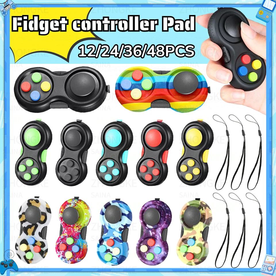 Fidget Controller Pad pre deti Fidget Toys Video Game Party uprednostňovanie ručného herného ovládača Game Controller Stres Stres Relief Birthday Darčeky