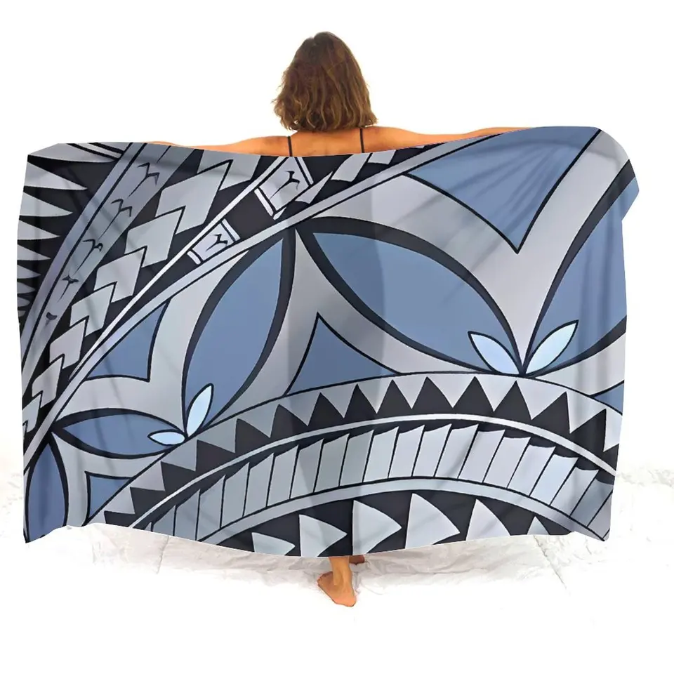 Fidži Samoa Custom Sarong Vysoko kvalitný vlastný polynézsky štýl Lady Letný film zabalené plážové šaty zadarmo Doprava zdarma
