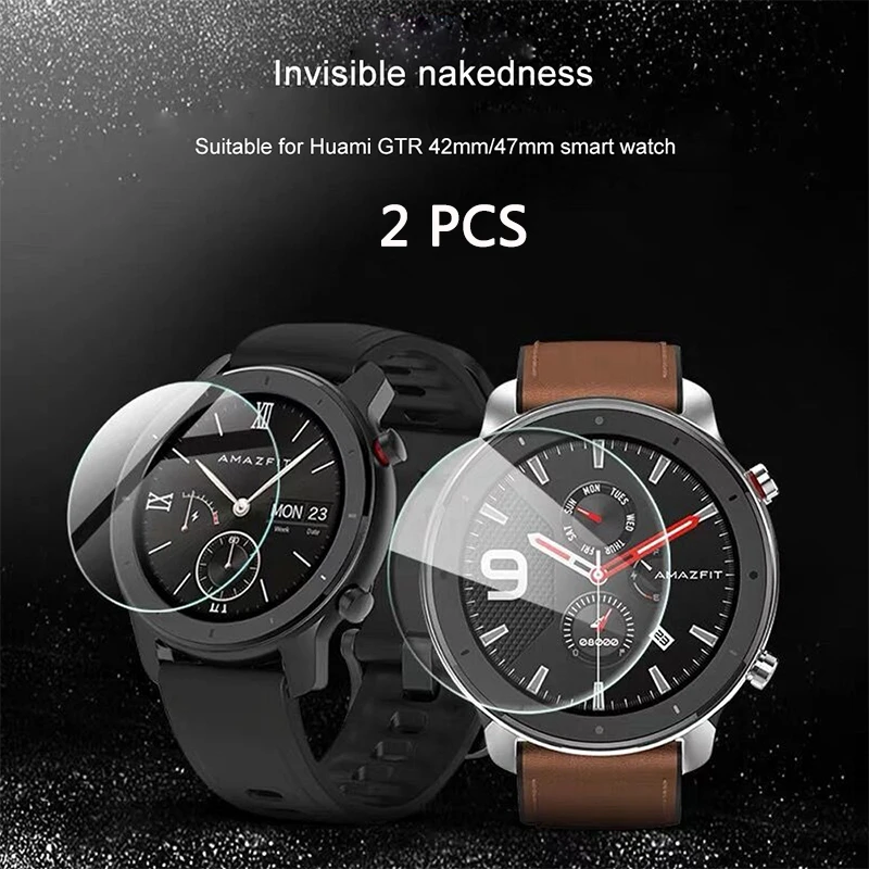 Fifata Glass Templered Film pre Xiaomi AmazFit GTR 47/42 mm HD Clear Glass Film Plná obrazovka pre AmazFit GTR Smart Watch