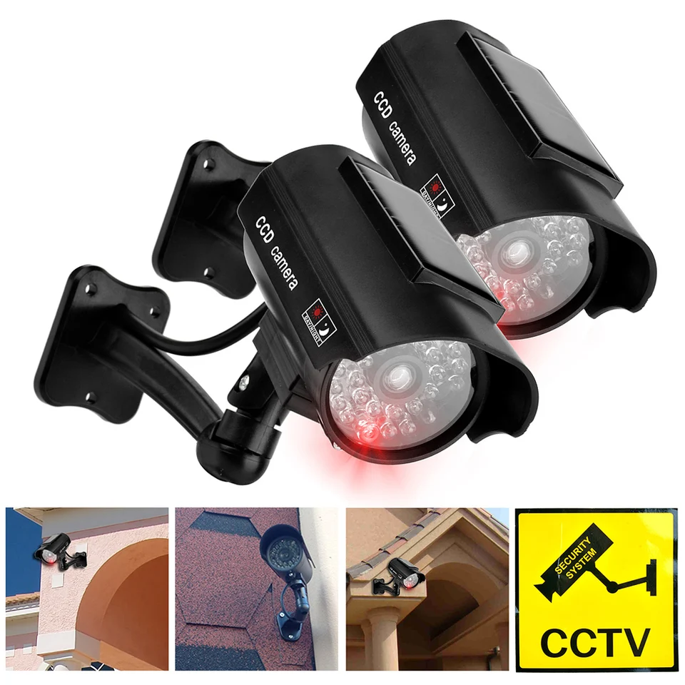 Figurína imitácie fotoaparátu odolný voči poveternostným fotoaparátom s blikajúcim červeným LED svetlom CCTV bezpečnostným fotoaparátom pre vonkajšie vnútorné