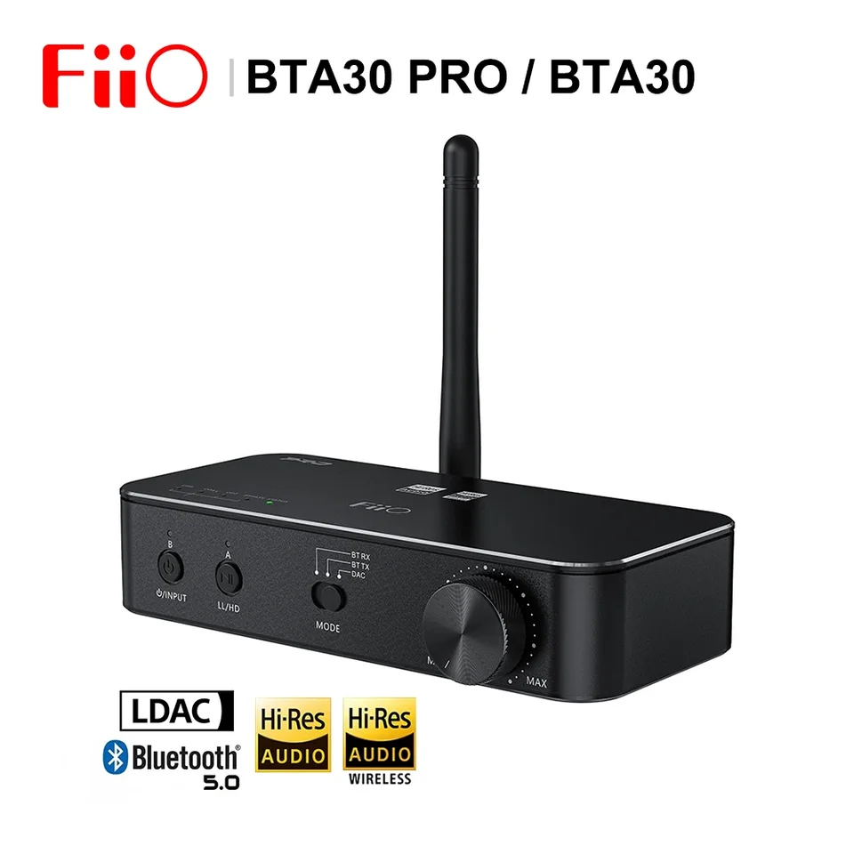 FIIO BTA30 PRO HI-RES HIFI Wireless Bluetooth prijímač LDAC Long Range 30 m vysielač pre slúchadlá reproduktorov PC TV reproduktorov