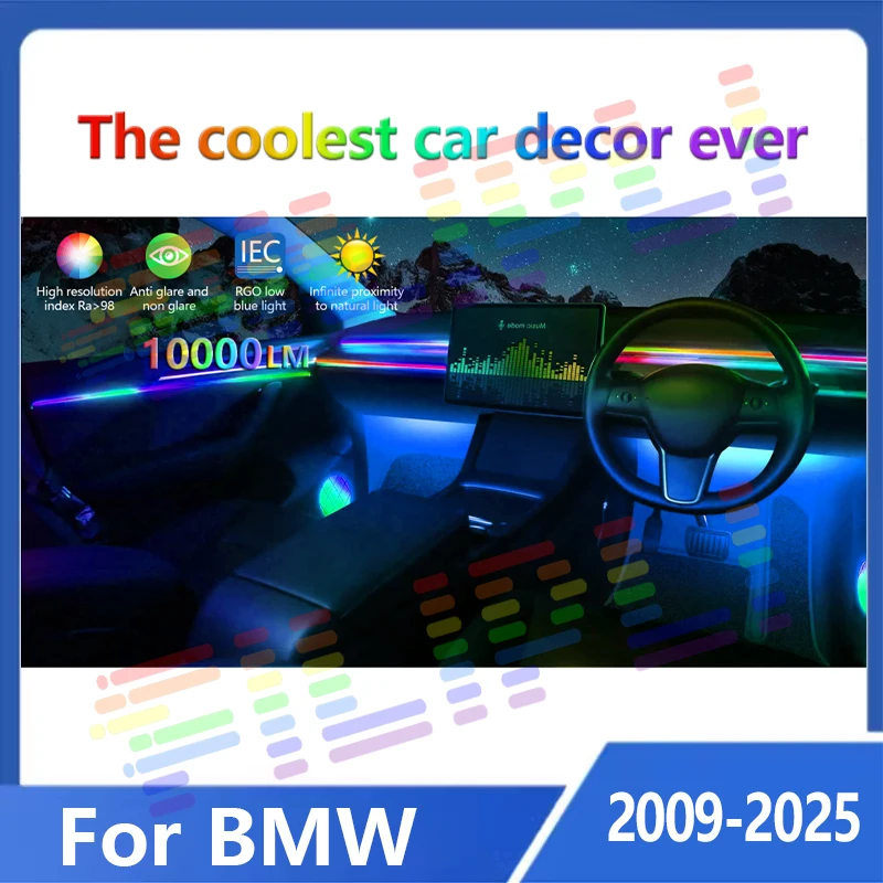Filipi pre iba BMW 22 IN1 Auto LED interiérové ​​okolité svetlá pre F10 F20 F30 E36 E39 E60 E87 E90 E91 E92 G20 G30 x1 x2 x3 x4 x5