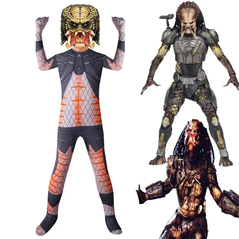 Film Alien Vs. Predátor cosplay kostým detský bodysuit chlapci zentai halloween dravec cosplay skríning s maskou strašné sui k