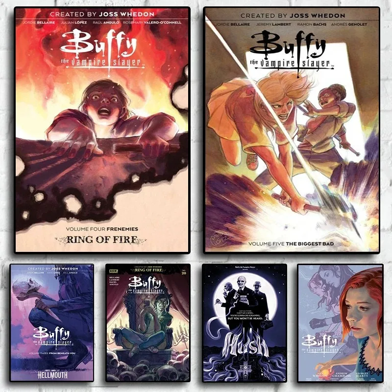 Film Buffy Vampire Slayer Picture Classic Movie postava Canvas maľba tlačové plagáty pre obývaciu izbu nástenné umenie domáci dekorácia darček