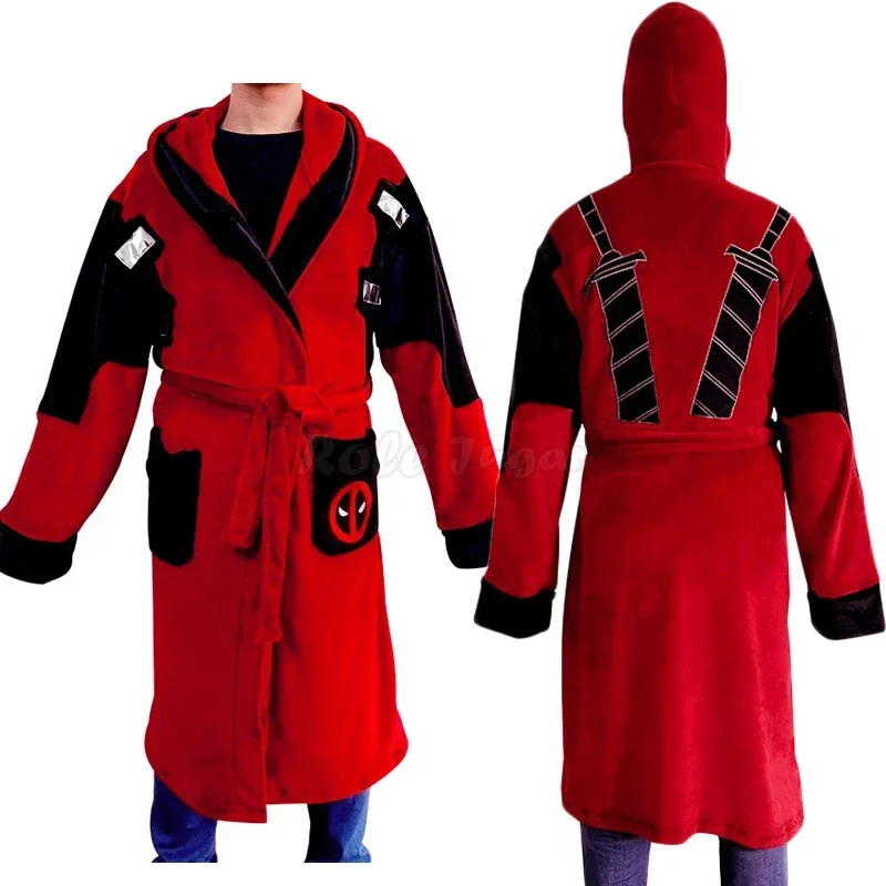 Film Deadpool Bieňa Cosplay kostým mužov Ženy Halloween vianočné flanelové kapucne pyžamy spánok c95m152