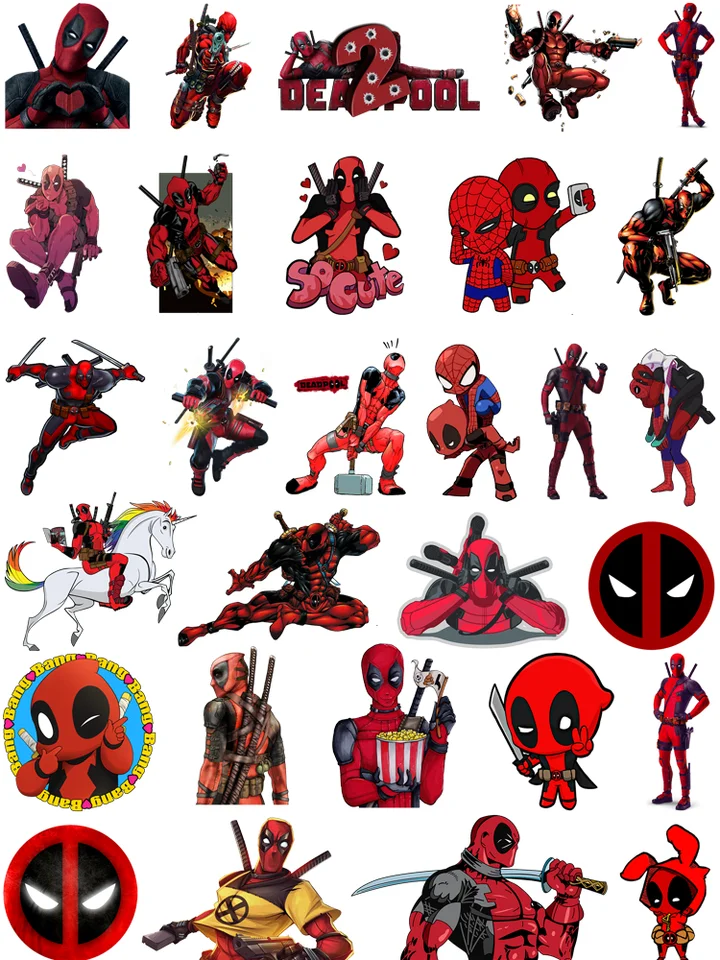 Film Deadpool Cartoon Clothing Patches Aplikácia pre nálepky na odevy železo pri prenose