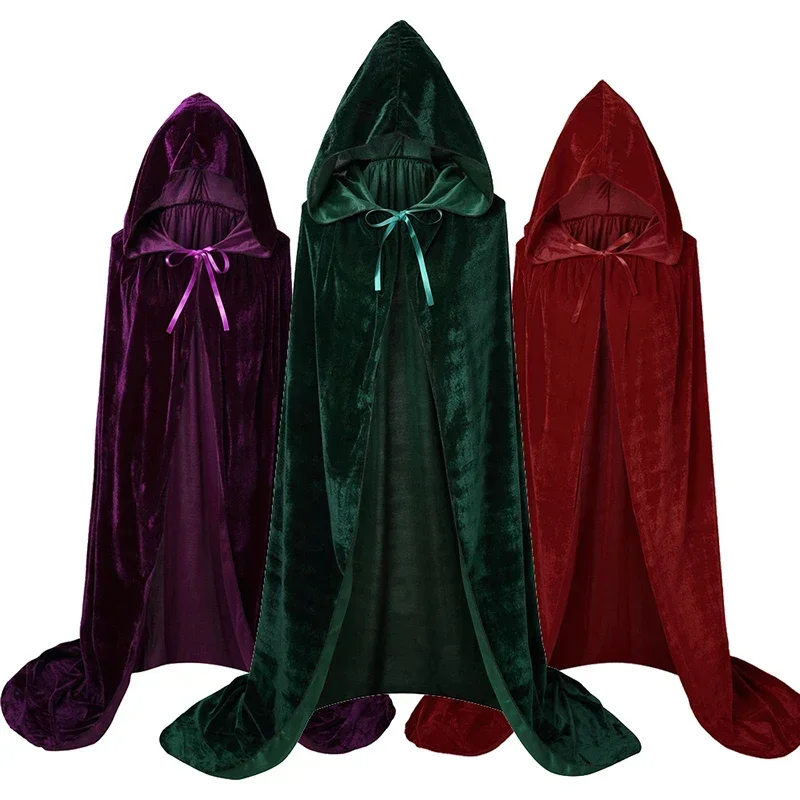 Film hocus pocus 2 čarodejnícke plášť kapucne Mary Sarah Winifred Sanderson sestra cosplay kostým halloween dospelých detí dlhá párty mys mysu Cape