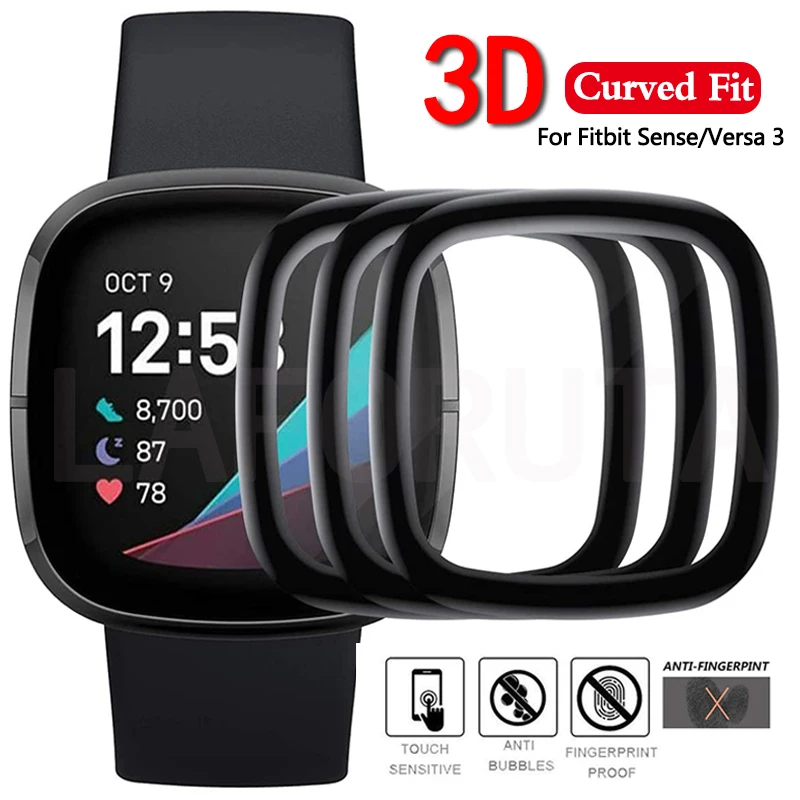 Film pre Fitbit Versa 3/4 Sense Ochranný kryt filmu Soft Curved Edge Plné pokrytie Chránič obrazovky Fitbit4/Sense2 (nie sklo)