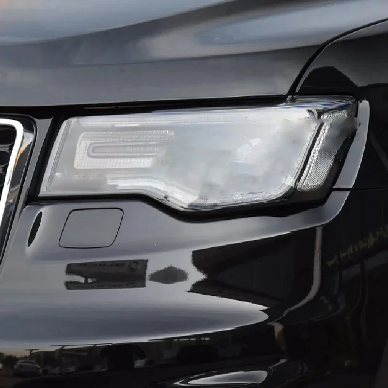 Film predného svetlometra pre Jeep Grand Cherokee Wrangler Compass TPU priehľadný filmový svetlight Trim Strips