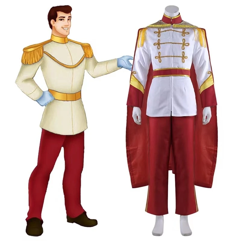 Film Prince Charming Kit pre dospelých Popoluška Princ Charming Cosplay kostým pre mužov parochňu na mieru vyrobené