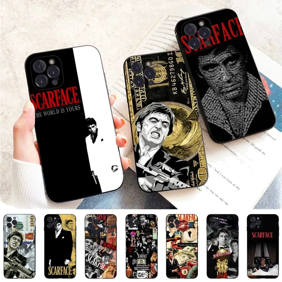 Film Scarface Telefón pre iPhone 15 14 13 12 Mini 11 Pro xs Max x xr SE 6 7 8 plus mäkký silikónový kryt