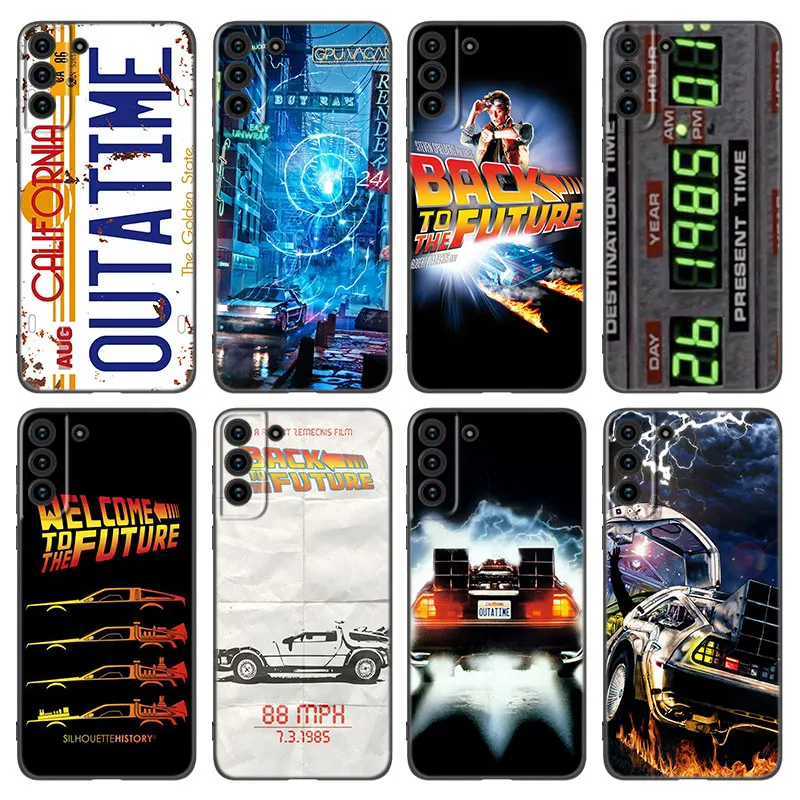 Film Späť na budúci telefónny puzdro pre Samsung Galaxy S22 S21 S20 Ultra Fe S10E S10 Lite S9 S8 Plus S7 Edge Soft Soft Black Cover