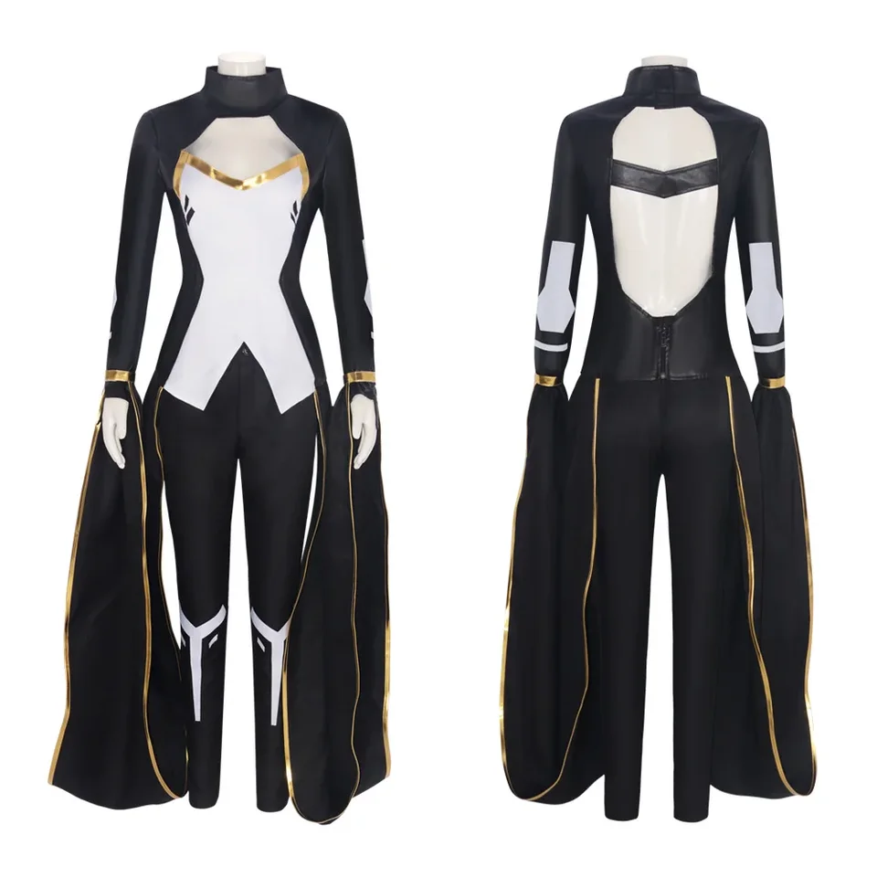 Film superhrdinové búrky ororo munroe cosplay kostým dospelých Dospelé ženy Polyester oblek plné sukne nohavice Halloween Party Outfits
