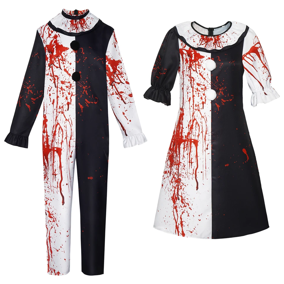 Film Terifer Art Art Clown Cosplay kostým Horor krvavý stajň klauna unisex kombinézy žien halloween karnevalové šaty