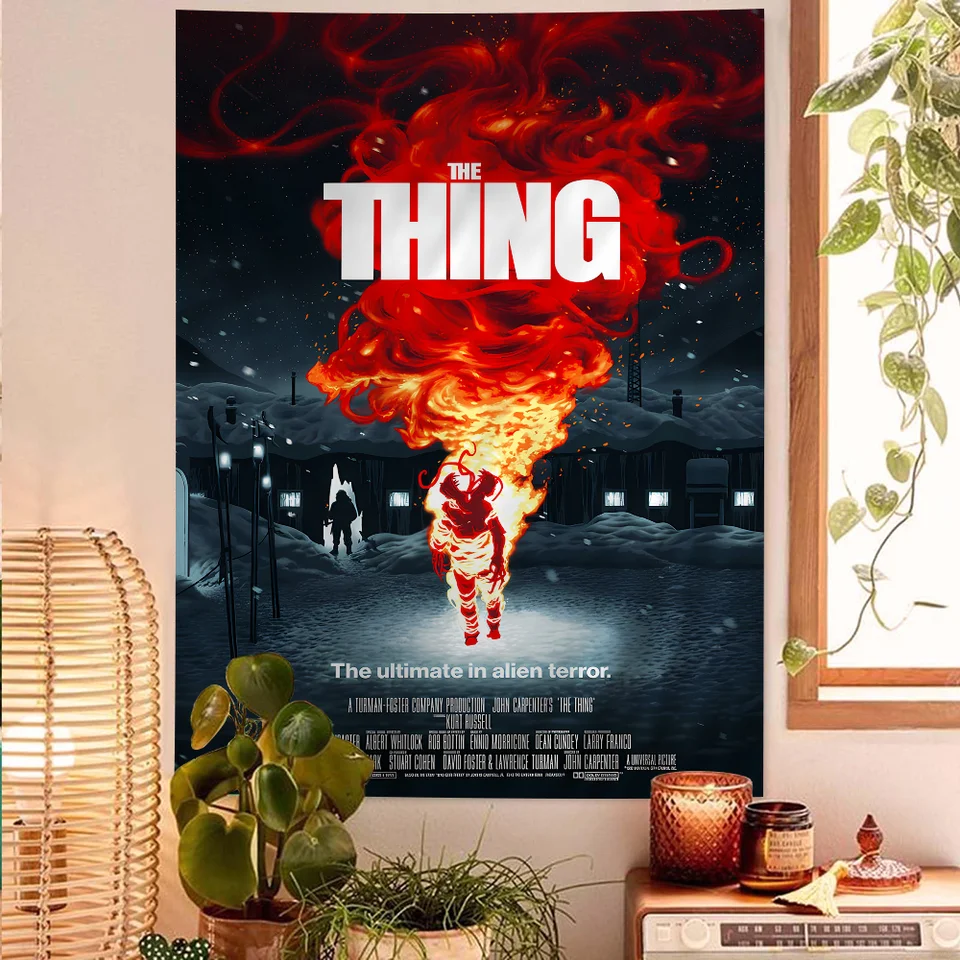 Film The Thing Anime Tapestry Hippie kvetinové koberce koberce koľaj