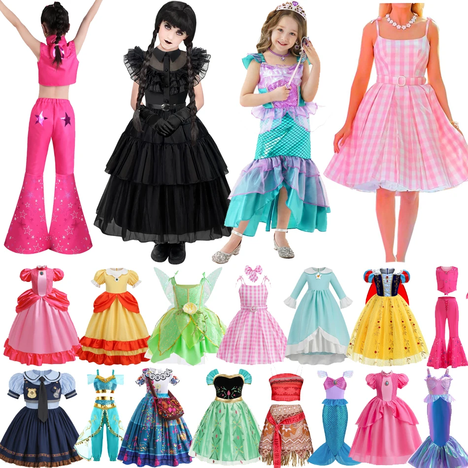 Filmová rola hranie kostýmu Girl Princess Cosplay ružové kock