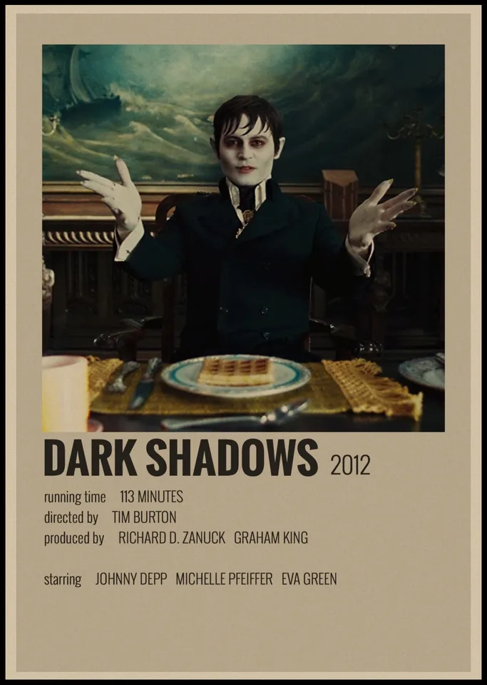 Filmové plagáty Tim Burton Sweeney Todd / Sleepy Hollow / Dark Shadows / Kraft Paper Wall Stickers Home Decor
