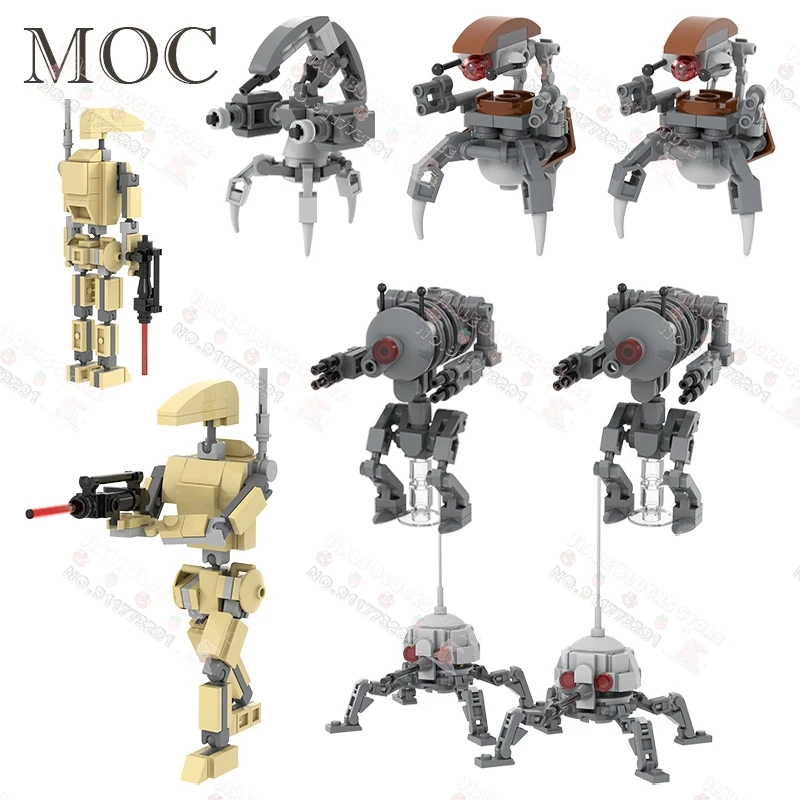 Filmové série robotických postáv Budúce bloky Interstelárne sci-fi bitky droidové figúrky Modely Zhromaždenie tehly pre deti