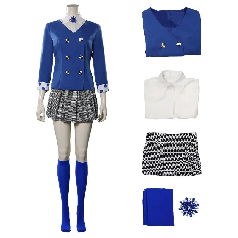 Filmové vresáre hudobné Veronica Sawyer Cosplay kostým Heather Chandler Wig Uniforma Bunda sukňa outfit carnival kostým