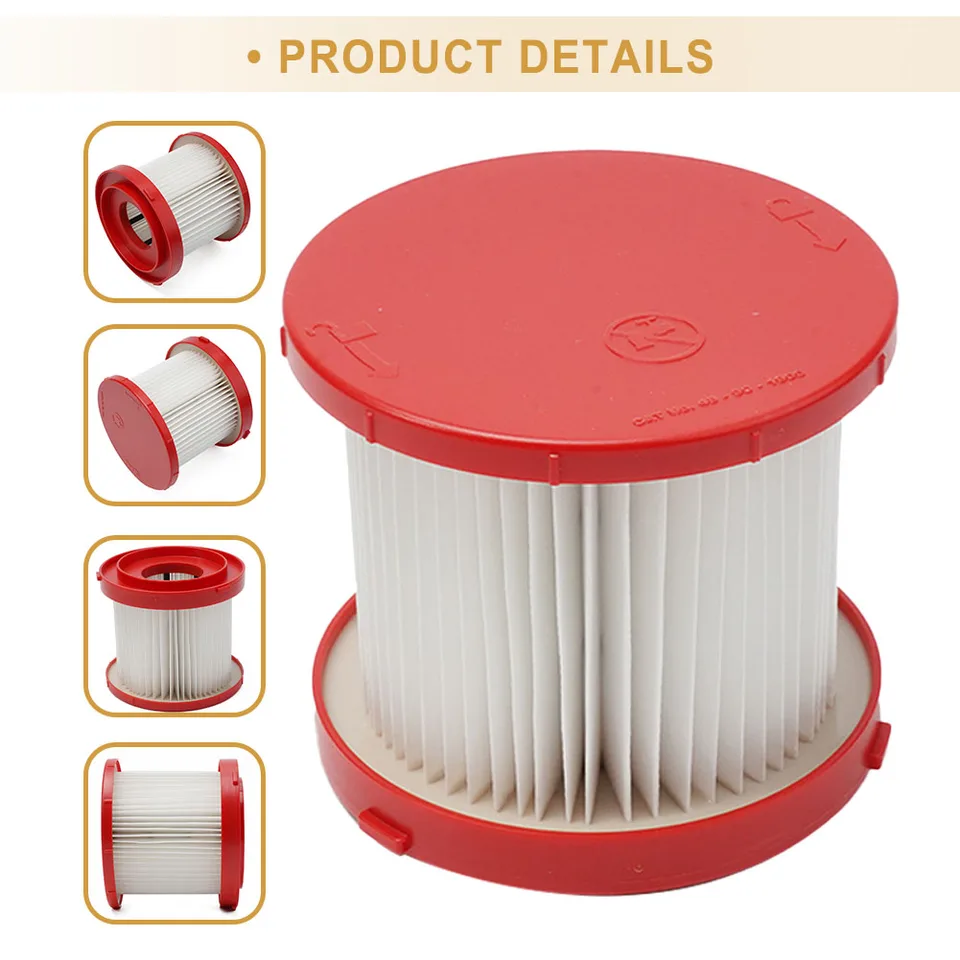 Filter 1pc pre mokrý / suchý bezdrôtový vysávač Milwaukee VC2-0 4931465230 náhradné diely náhradné doplnky