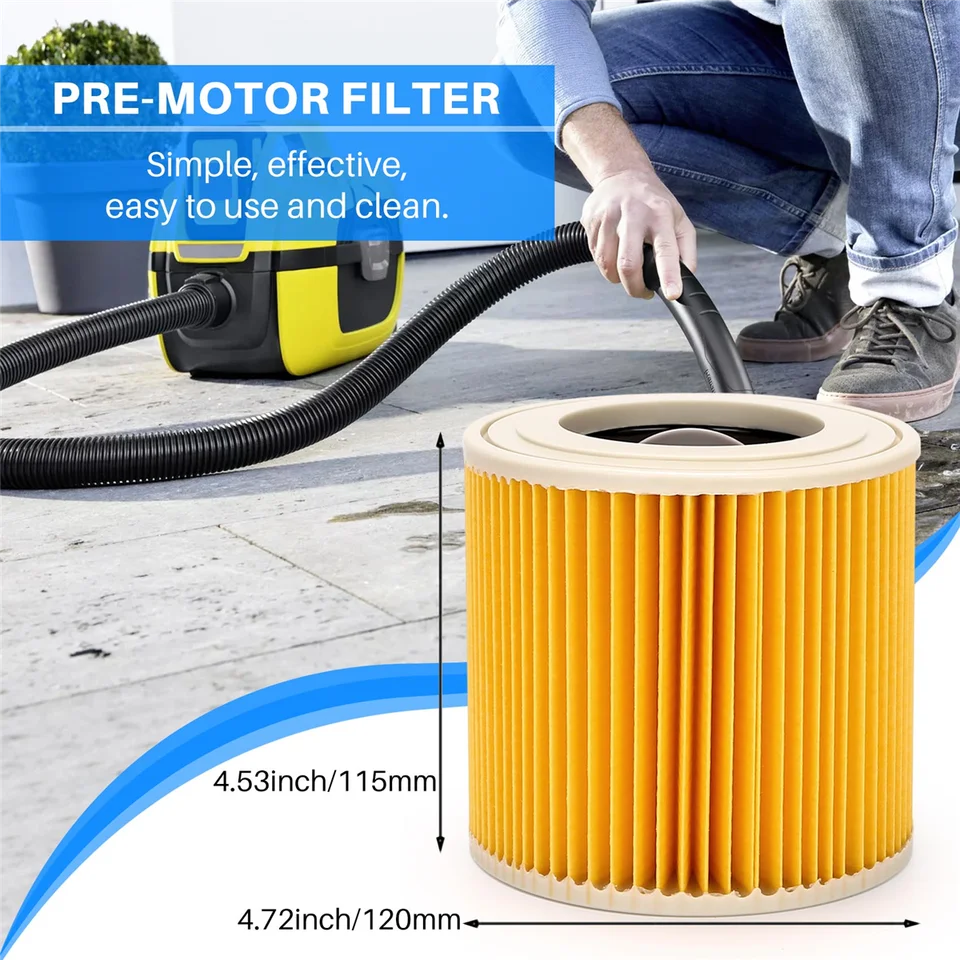 Filter 2 ks pre vysávač WD3 Premium WD2 WD3 WD1 MV3 MV2 WD 3 P predlžovacia súprava proti jemnému prachu