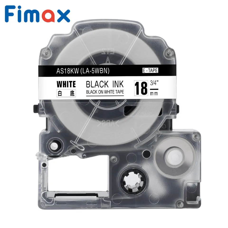 FIMAX 1PACK SS18KW ST18KW LC-5TBN LC-5WBN 18 mm kompatibilný pre Epson / King Jim Label Maker Manager Manager pre LW-300
