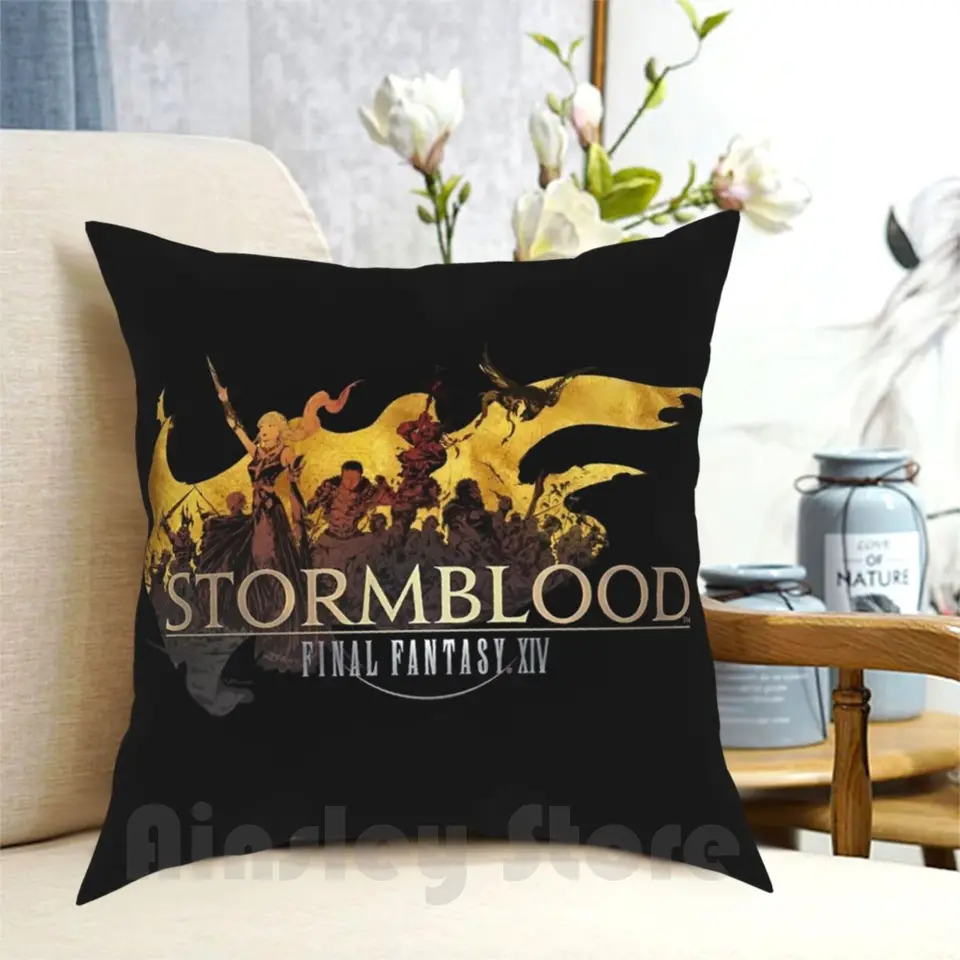 Final Fantasy XIV: Stormblood vankúšový puzdro Vytlačené domáce zviera vankúš Final Fantasy XIV Final Fantasy Final Fantasy